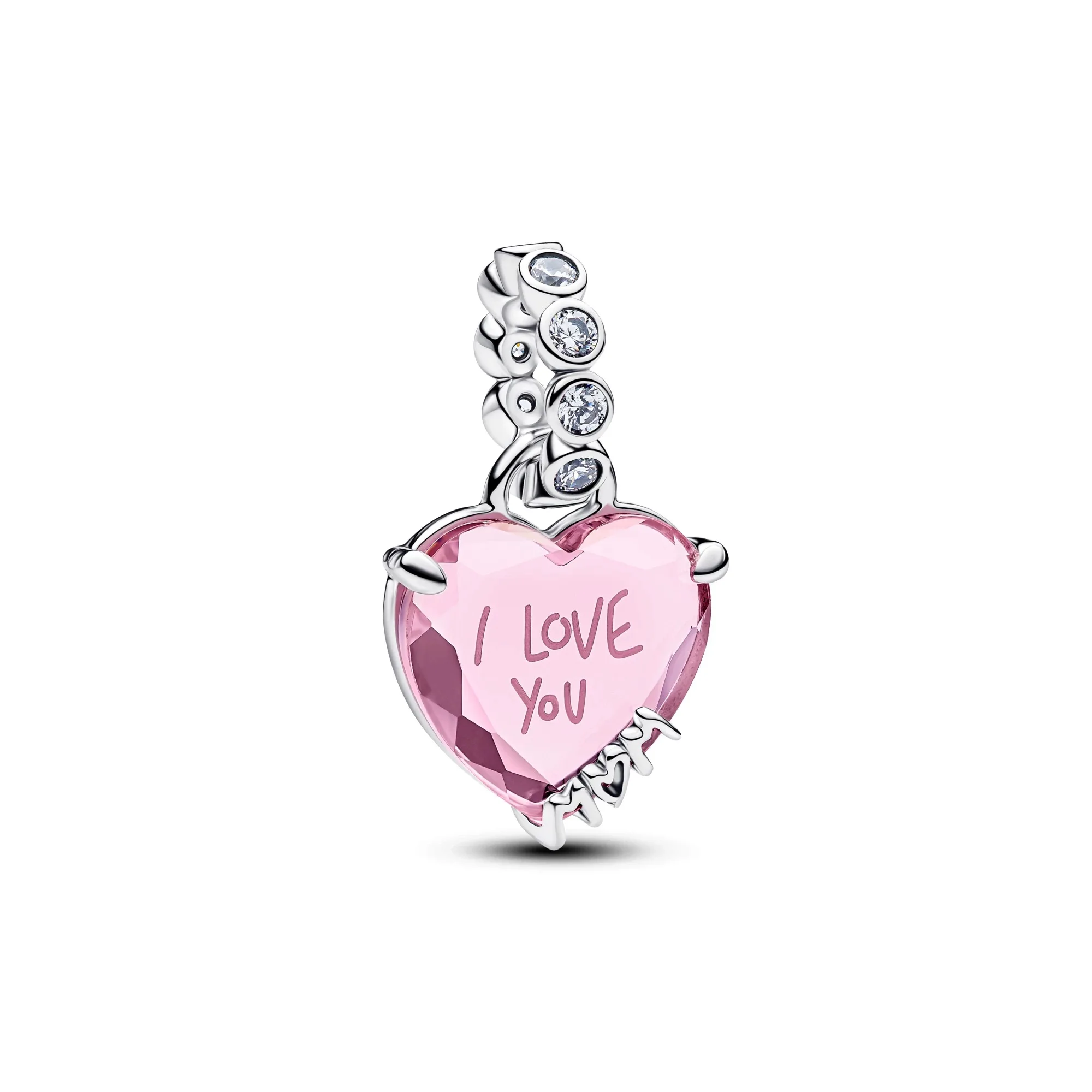 Pink Flower Dangle Charm 4