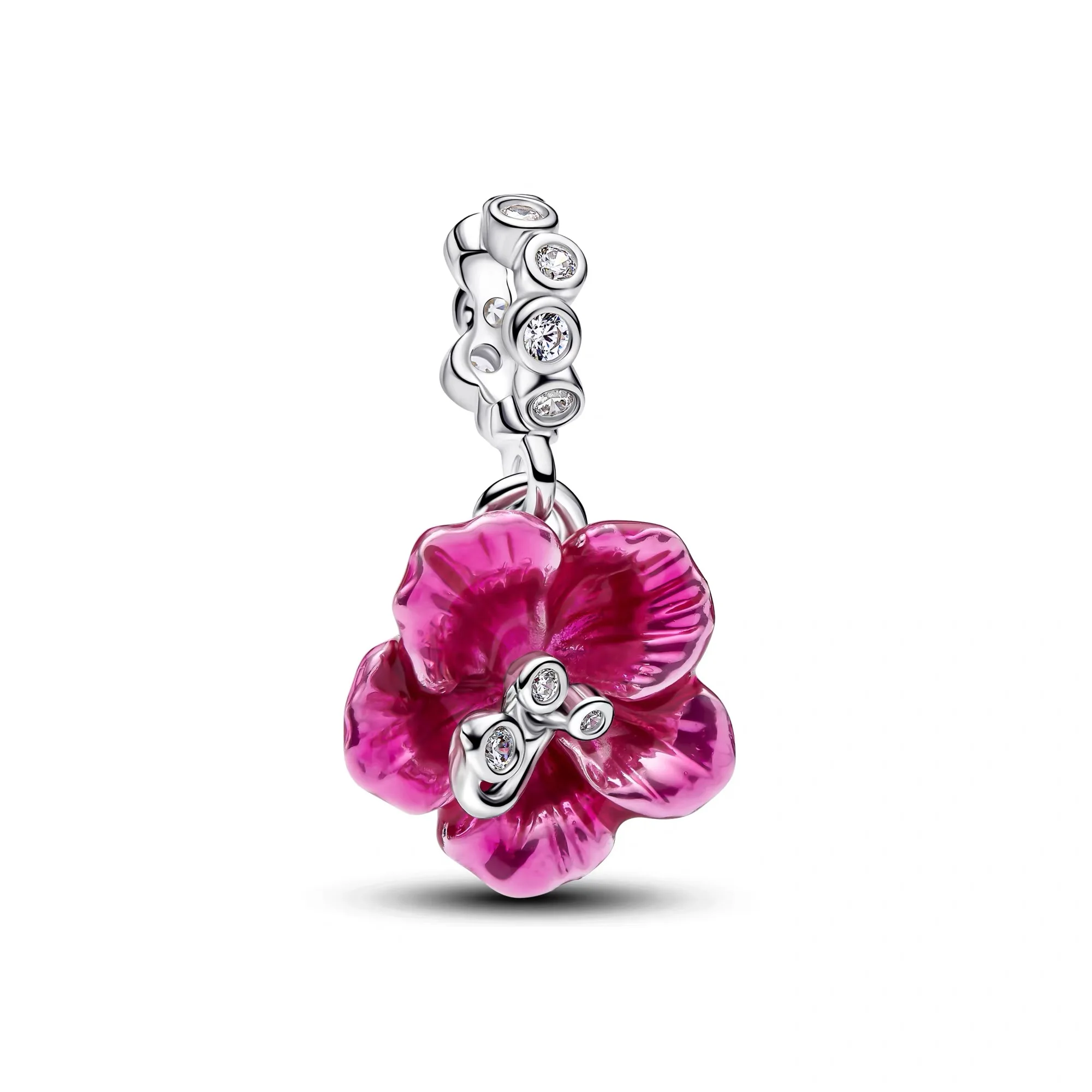Pink Flower Dangle Charm 2